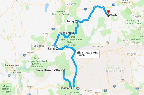 Karte Utah
