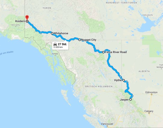 Karte Alaska Hwy
